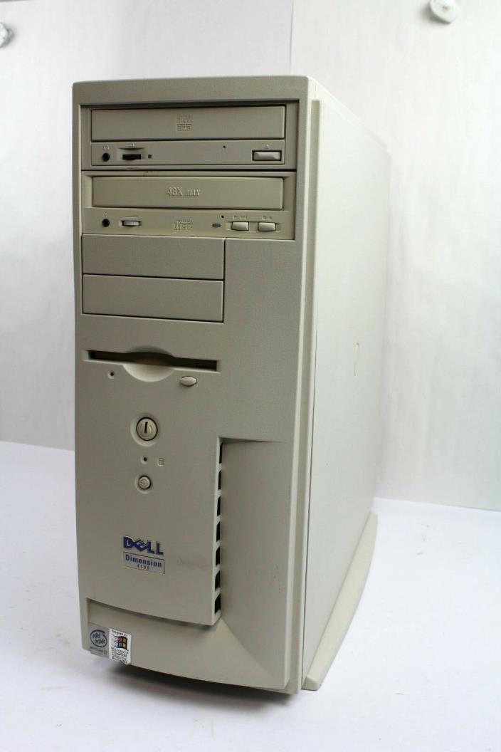 Vintage Dell Dimension 4100 Tower PC 866 MHZ 256MB RAM No HDD