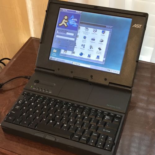 Vintage AST Ascentia 910N 486 DX4/75 MHz Windows 95 66 DX2 Works GREAT FLOPPY