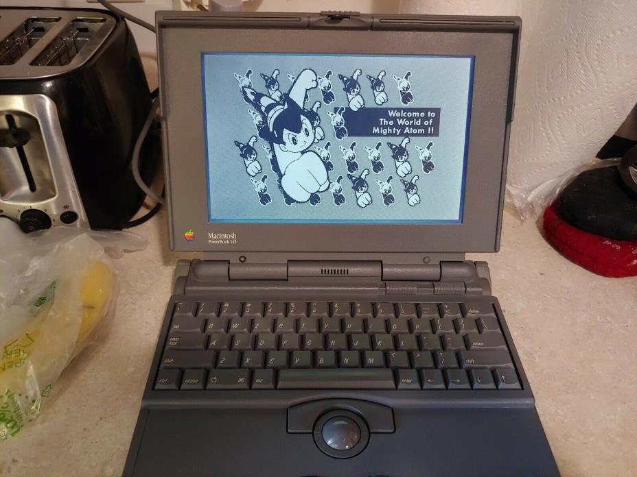 Vintage Apple Macintosh Powerbook 140 Laptop Computer with Power Adapter