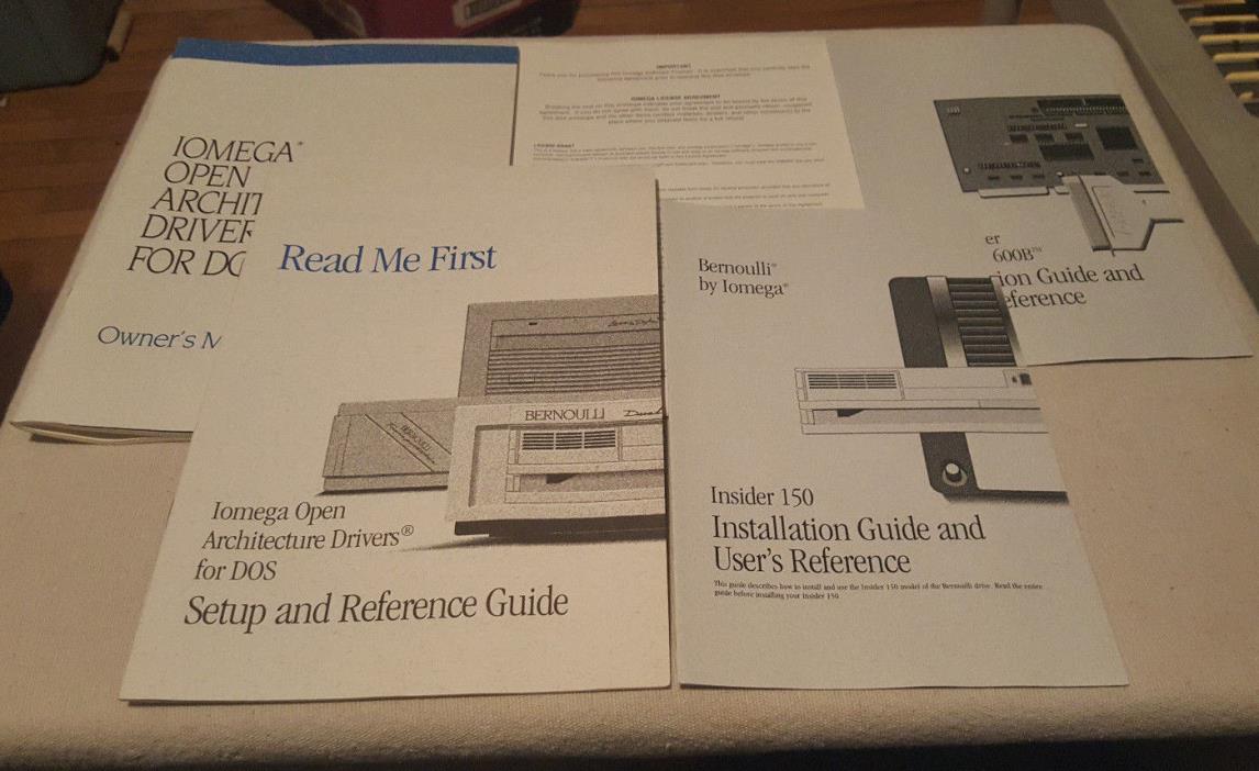 IOMEGA Open Architecture Drivers for DOS OWNER'S MANUAL & Inserts