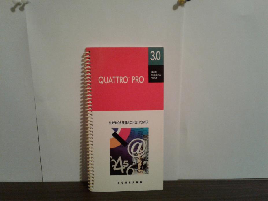 quattro pro 3.0 quick reference guide