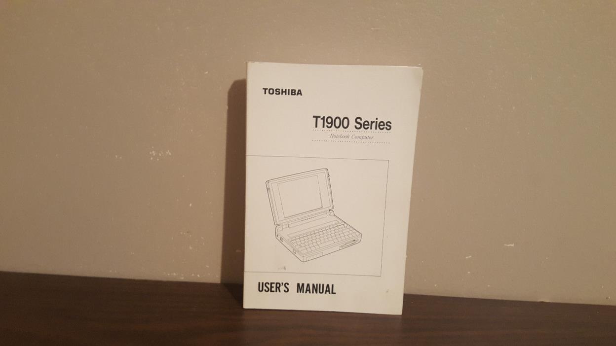 T1900 series notebook computer user's manual