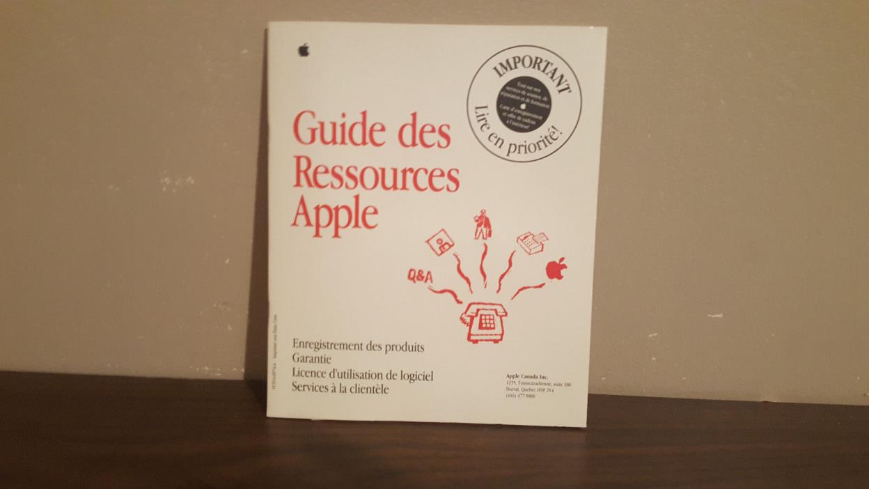 Apple resource guide ENGLISH/FRENCH can variant