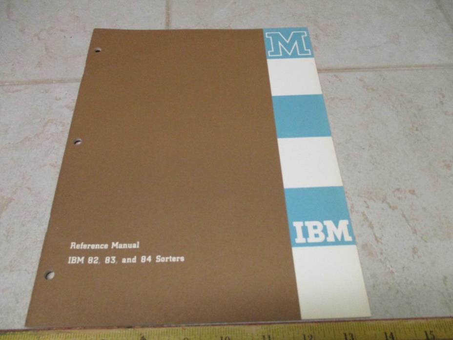 VTG IBM Reference Manual 82 83 84 Systems Business Accounting Punch Card Key