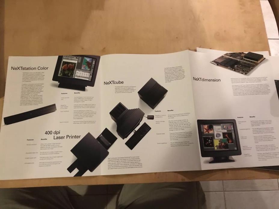 NeXTStation Cube Dimension Brochure original  NeXT Openstep Apple NeXTSTEP RARE