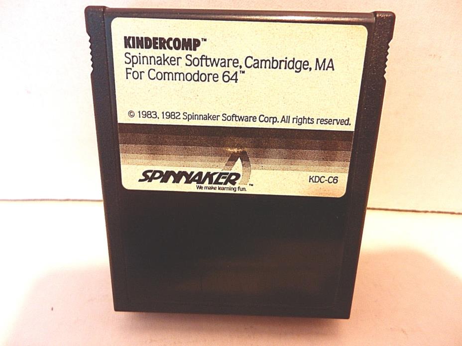 Vintage Kindercomp Commodore 64 Cartridge by Spinnaker Software 1983