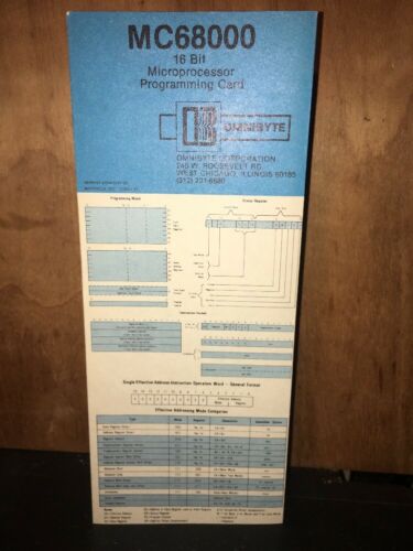 Vintage OmniByte Microprocessor Programming Card.16 Bit