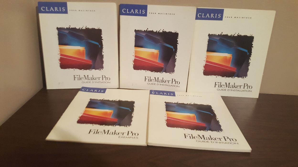 Bundle of Claris Filemaker pro 2.1 FRENCH user's guide
