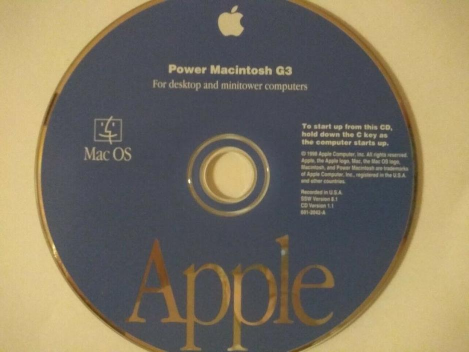 Macintosh Operating System Install CD : Mac OS 8.1 for Power Mac All In One G3
