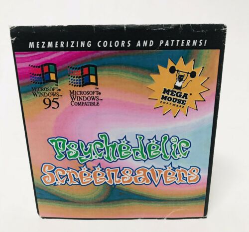 Psychedelic Screensavers - Vintage Windows 95 - 3.1  - NT - (3.5 Floppy Disk )