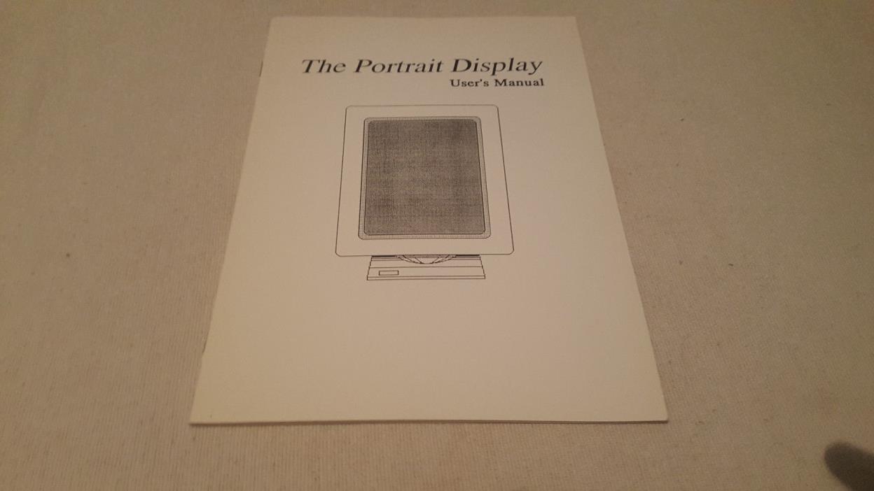 The Portrait Display USER'S MANUAL
