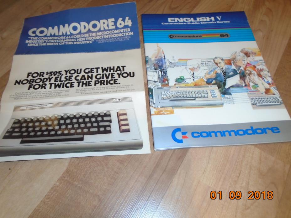 VTG 1980s Commodore 64 Folder & Pamphlets Music Machine