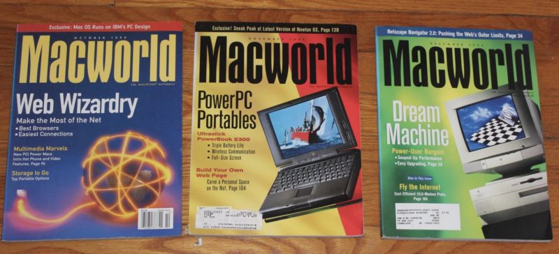 3 MacWorld Magazines Oct-Nov-Dec 1995