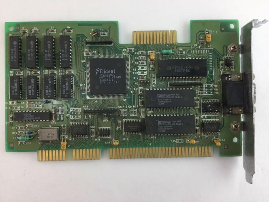 Trident TVGA8900C ISA SVGA Video Graphics GPU Card Board