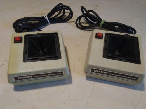 TANDY TRS-80 Color Computer Deluxe Joystick *Tested* Lot Of Two 26-3012B