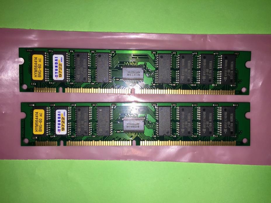 HYUNDAI HYM564414BNG-60  2X 32MB DIMM FOR VINTAGE 20TH Anniversary MAC 64MB KIT