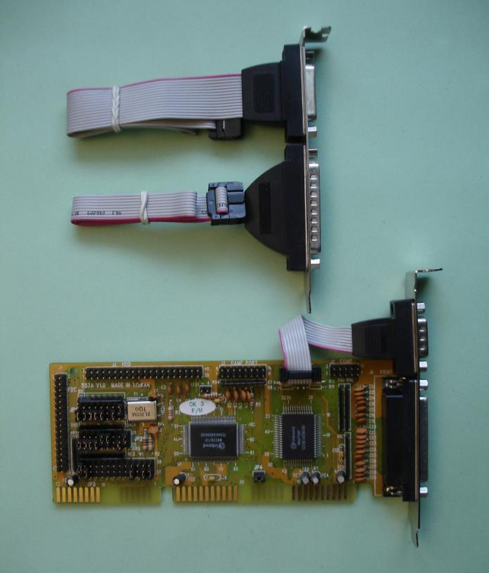 16bit ISA IDE HDD Floppy Multi I/O Card NOS for 486, 386, 286