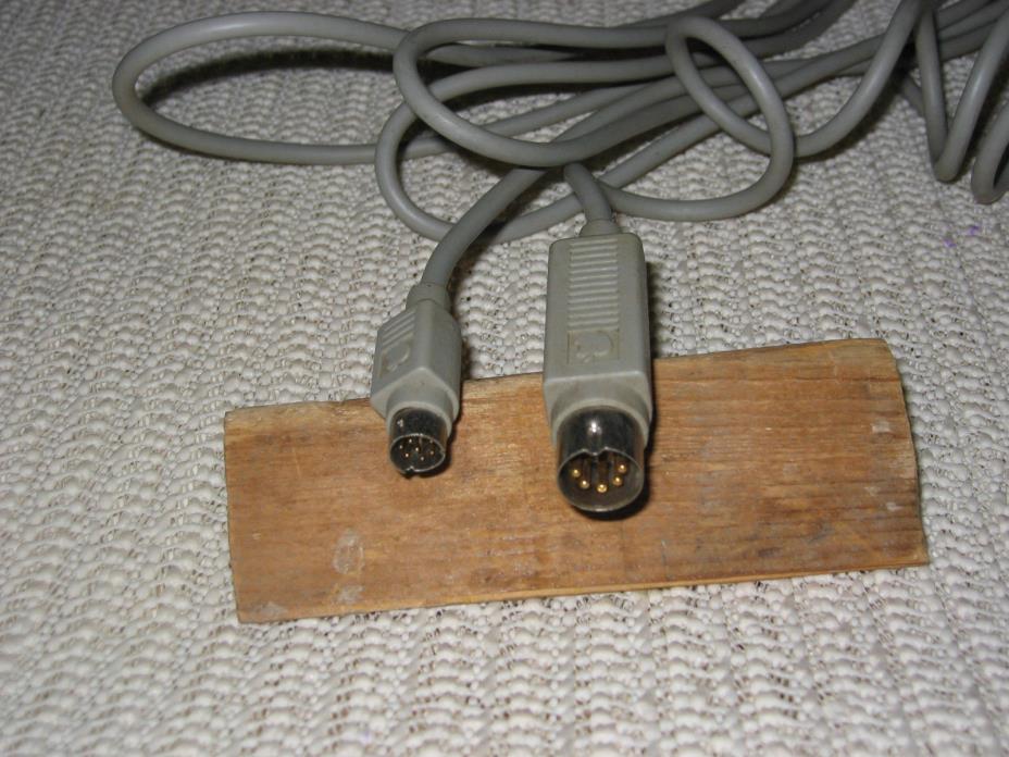Vintage 8ft  APPLE 8 Pin Mini Din / Large 5 Pin Din 590-0333-B Cable 590-0554-A
