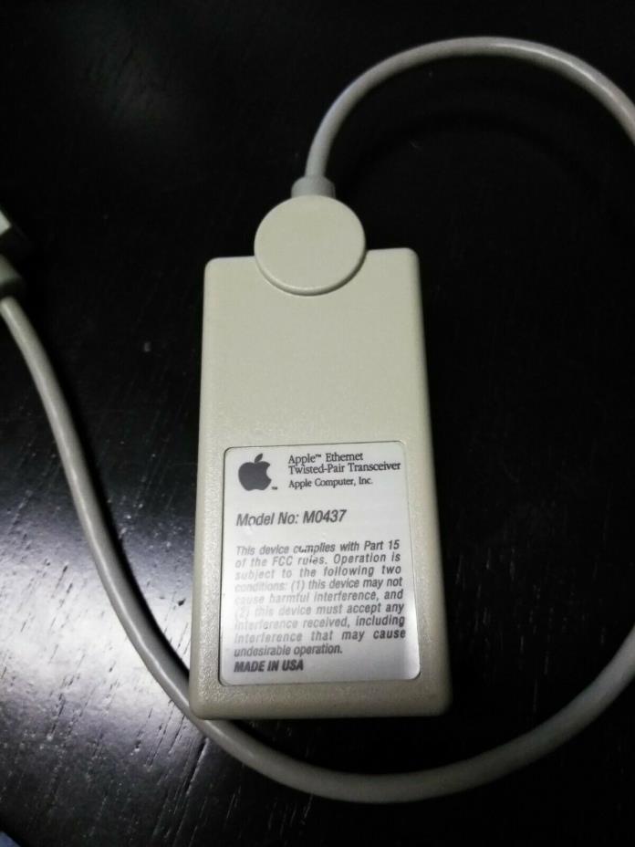 Apple Ethernet Transceiver Coax 10Base-2 AAUI Ethernet Macintosh model# M0329