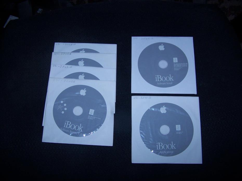 Apple iBook Software Restore,, Install and Applications CD's (6 in all)