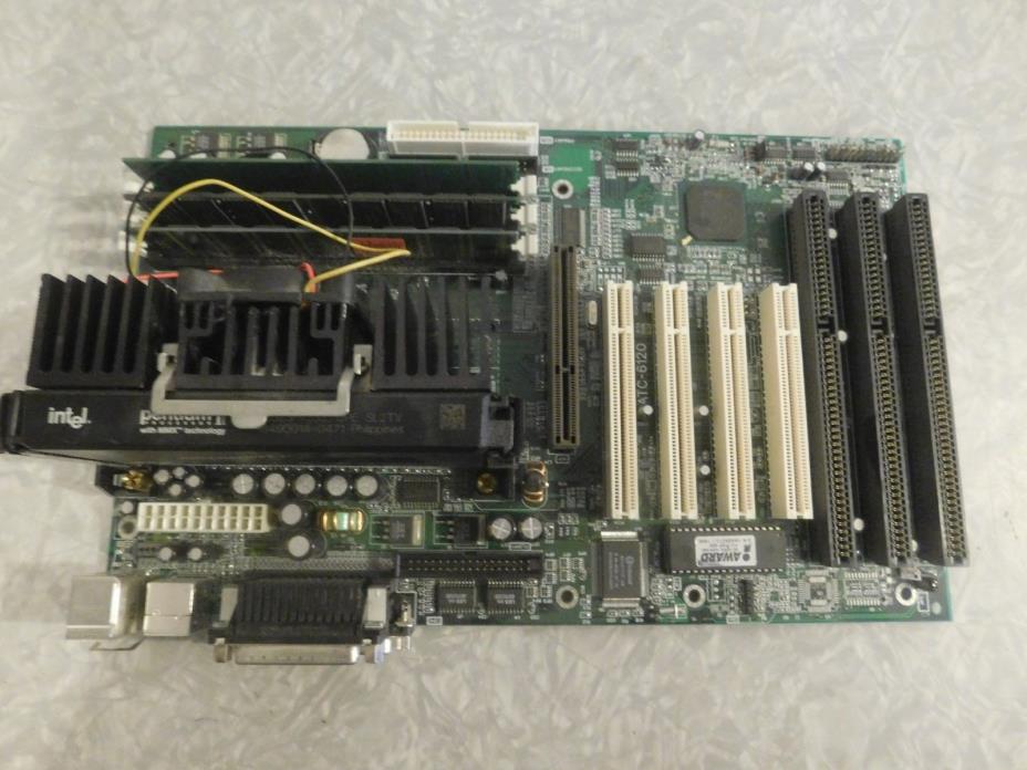 A trend ATC-6120 Slot 1 Motherboard Pentium II and RAM