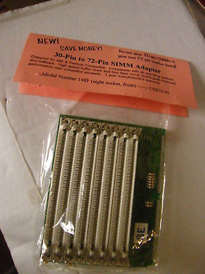 NEW  Vintage SIMM Memory Adapter Expander 30 pin to 72 PIN 8 slot