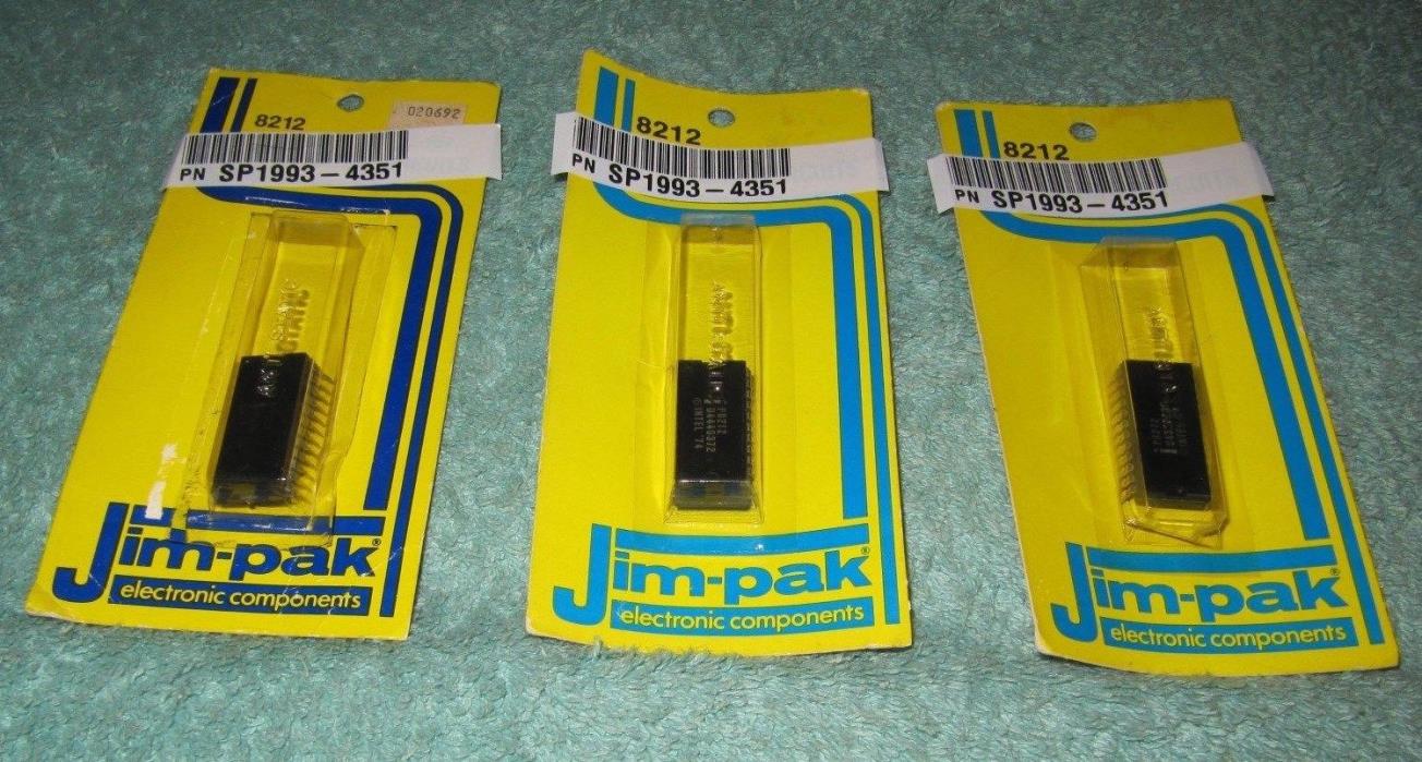 3 New Old Stock Original Intel DP8212 8-Bit I/O 24 Pin DIP IC JIM-PAK Packaging