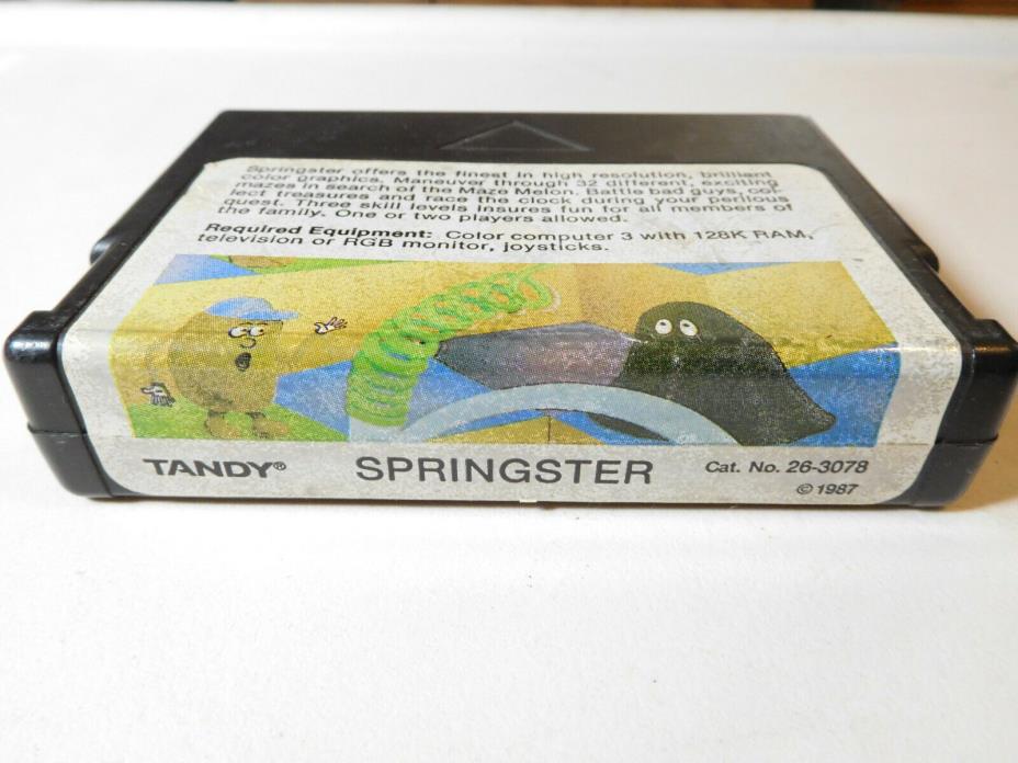TRS-80 Springster cartridge - Tandy Coco color computer 3 ONLY - works