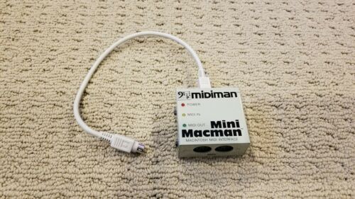 Midiman Mini MacMan Macintosh MIDI Interface - Vintage!