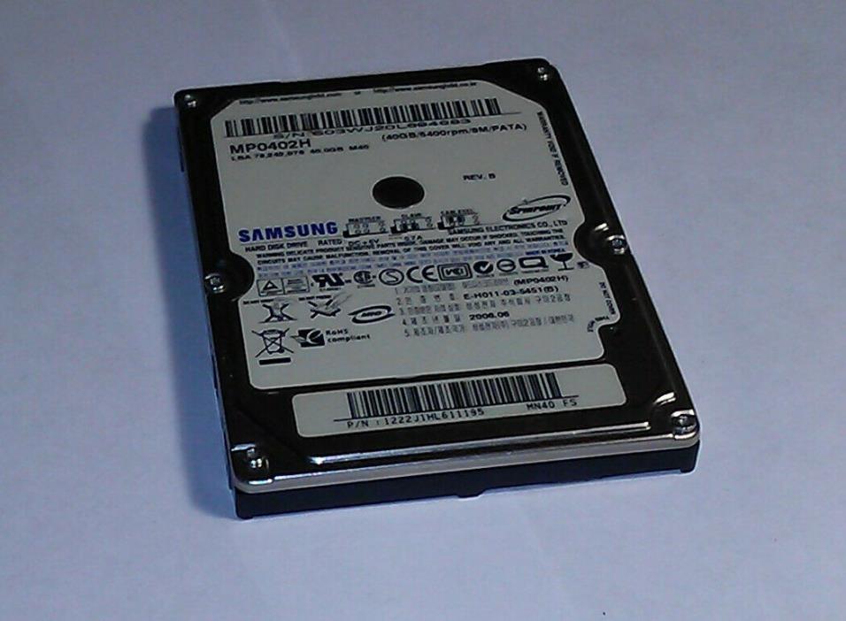 Samsung IDE 40GB 2.5 inch Laptop Hard Drive Tested Good