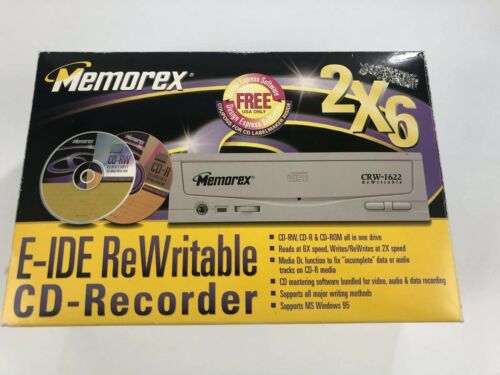 NIB Memorex E-IDE ReWritable CD- Recorder, Model CRW-1622, 2x6, Fast Shipping
