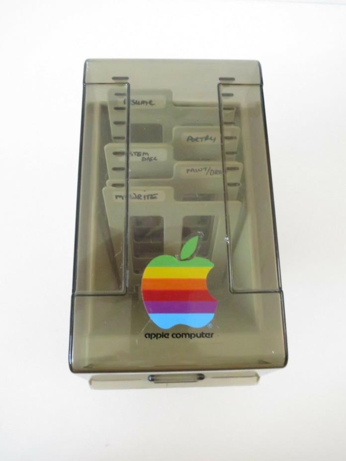 Vintage Floppy Diskbank  With Apple Computer Sticker Supercool Collectible