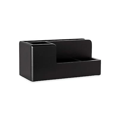 Rolodex Wood Tones Collection Desk Organizer, Black 62537