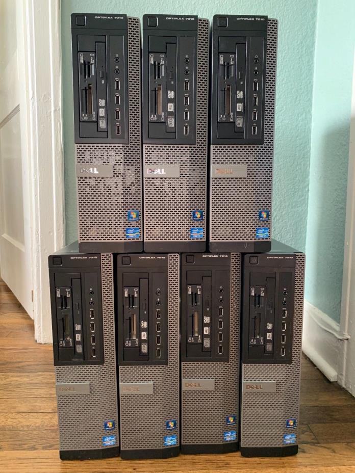 Lot of 7 Dell Optiplex 7010 SFF Intel Core i7-3770 3.40Ghz 8GB 480GB SSD DVDRW