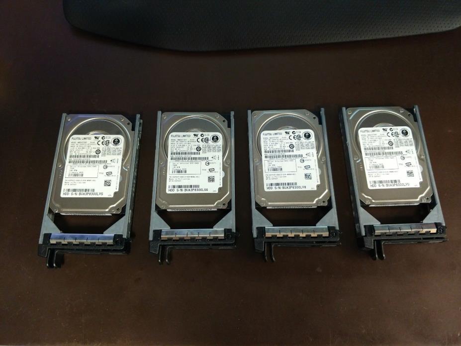 LOT OF 4 Dell Fujitsu limited 73GB 10K SAS 2.5