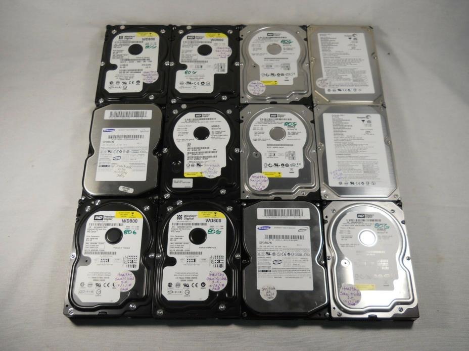 Assorted 80GB PATA IDE 3.5