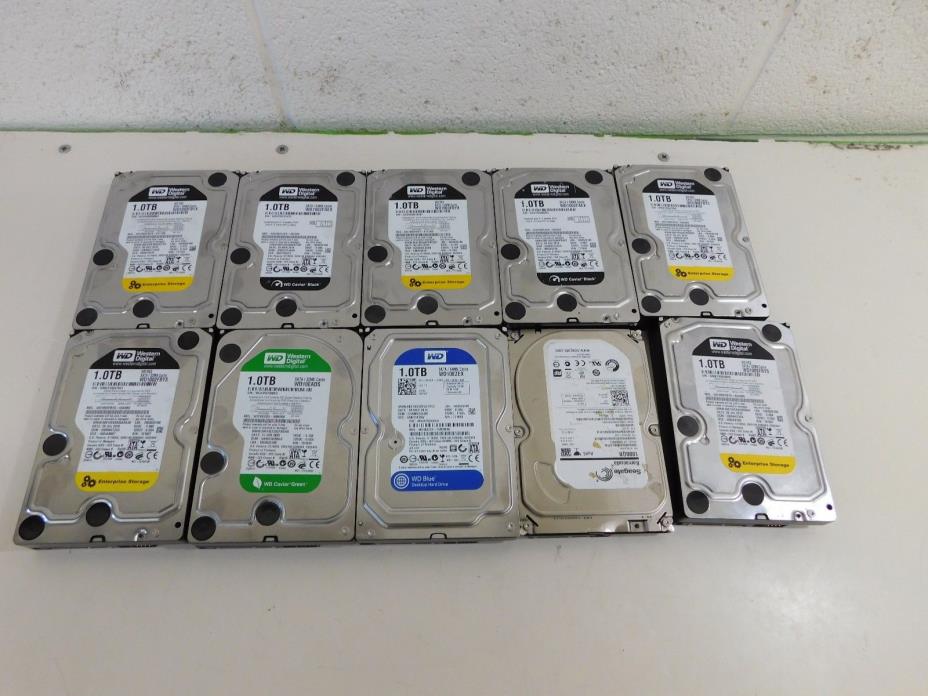 Lot of 9 Assorted WD  1TB SATA 3.5