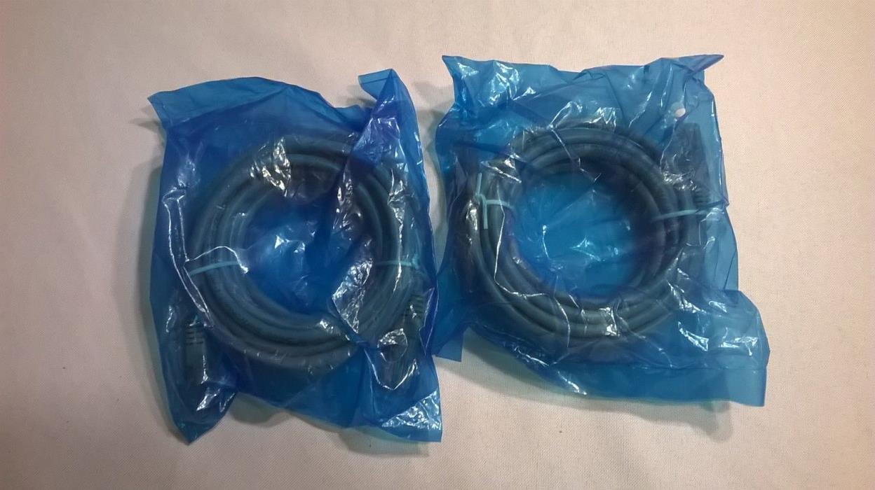 Lot of 2 - 10' ft Cat5e Patch Ethernet Cables LAN Network