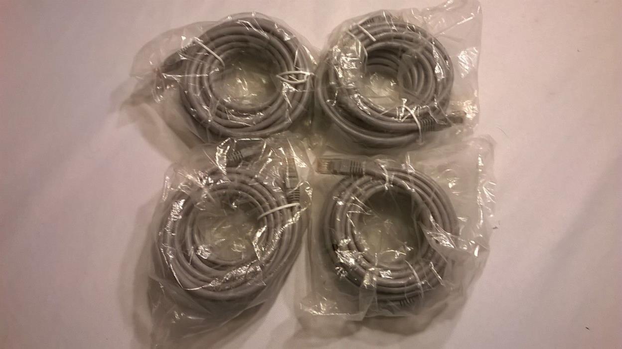 lot of 4 cat5e 25 foot Ethernet Cords, (D)