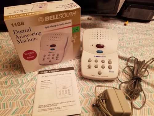 Bell South 1188 Digital Answering Machine System Voice Time/Day