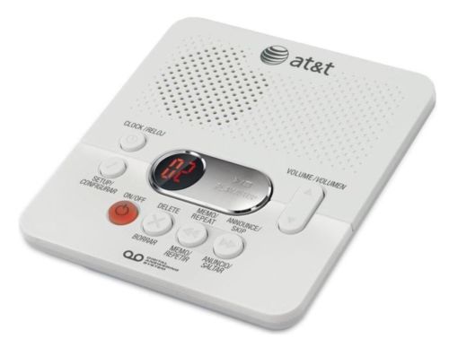 AT&T 1740 60 Min Record Time Digital Answering System, White