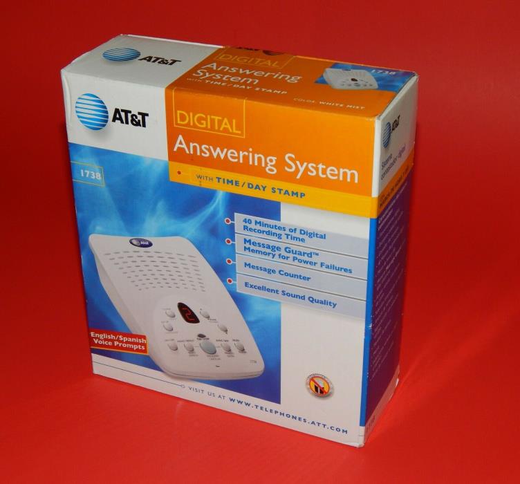 AT&T 1738 Digital Answering System English Spanish 40 min. Time/Day NIB New