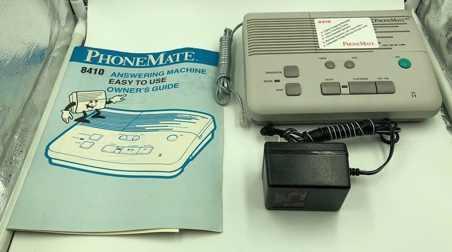 PhoneMate answering machine cassette recorder telephone Model 8410 Works Great!!