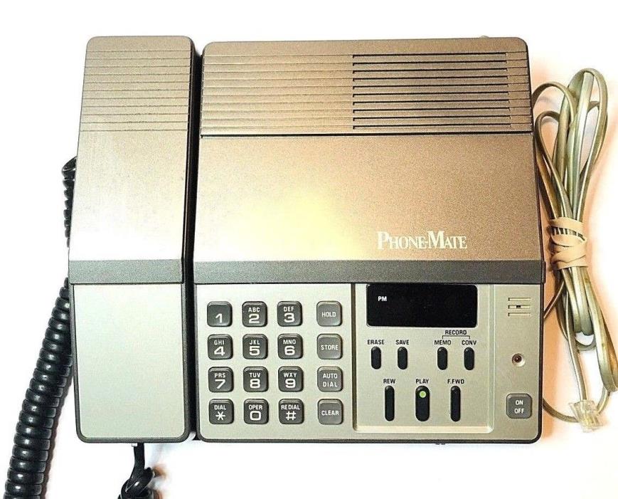 Rare Vintage PhoneMate Phone Mate Telephone Answering System 9550 Dual Cassette