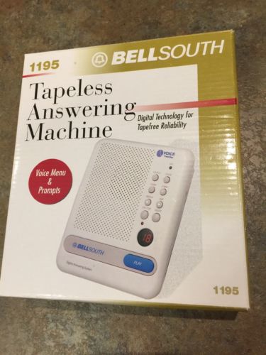 BellSouth Tapeless Answering Machine #1195 Voice Menu & Prompts (New in Box)