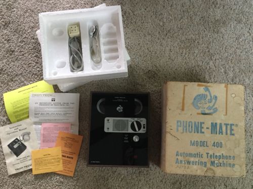 Tron-Tech Phone-Mate 400 Telephone Answering Machine ~ Vintage 1971 ~ WORKS!