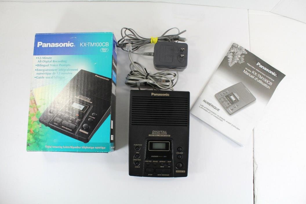 New Panasonic KX-TM100CB Messaging Digital Answering System Black
