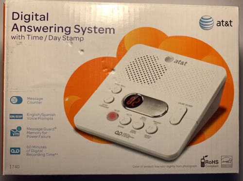 AT&T 1740 Digital Answering Machine System 60 Min Remote Access Telephone New