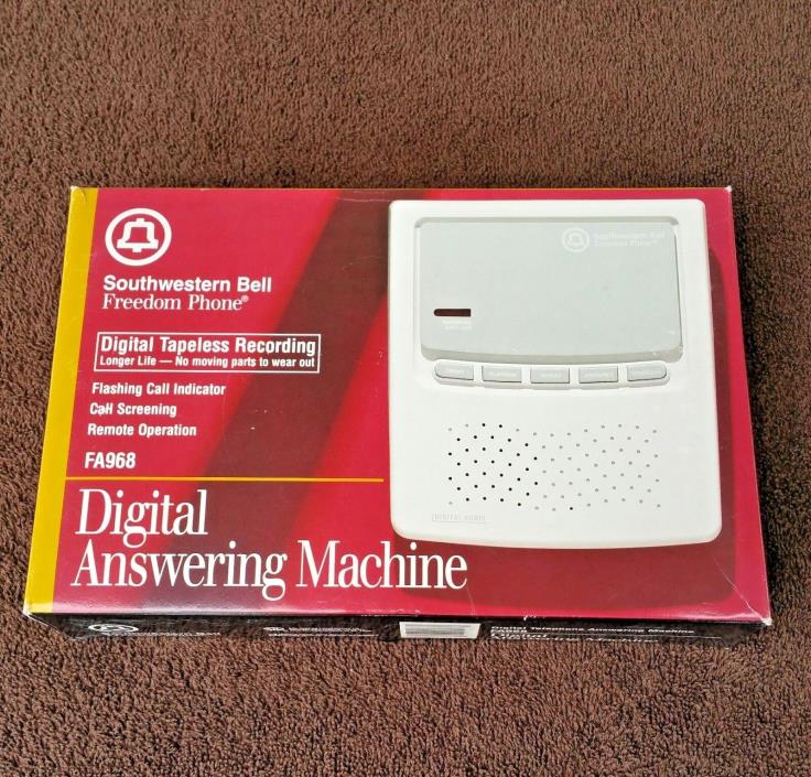 Southwestern Bell Digital Answering Machine Freedom Phone FA968 Original Box