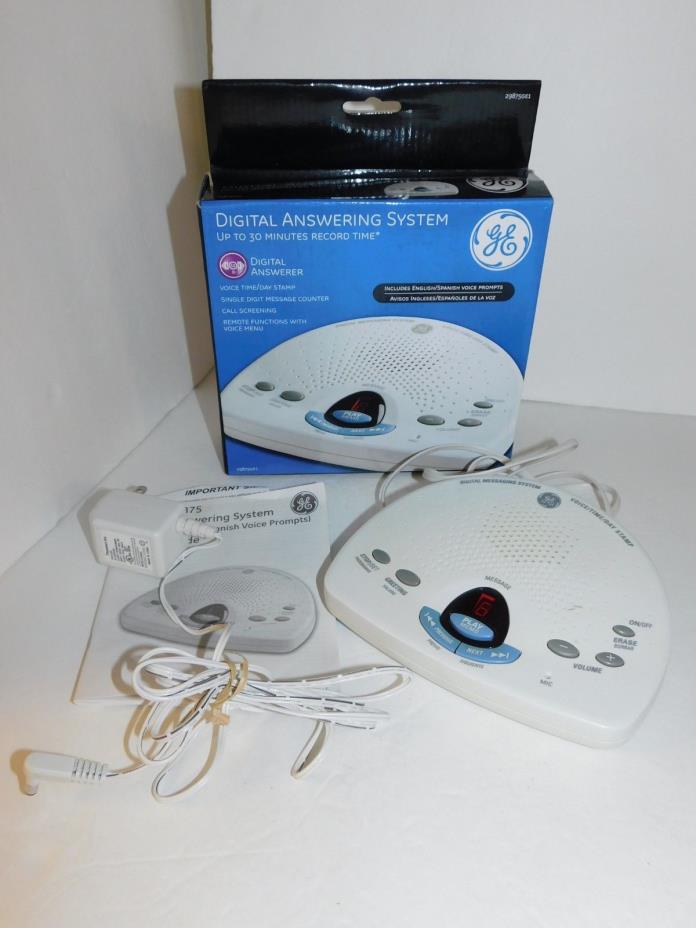 GE Digital Answering System 30 Minutes Record Time Machine